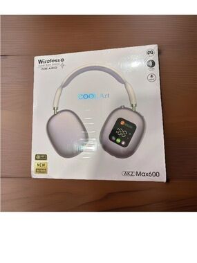 AKZ Max600 Wireless Over-Ear Headphones - Light Gray